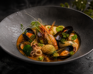Ragoût de fruits de mer du restaurant L’Encre des Calanques Cassis cuisine marine