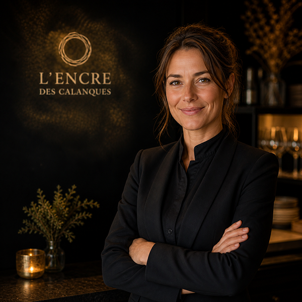 Portrait maître d’hôtel restaurant L’Encre des Calanques Cassis équipe salle